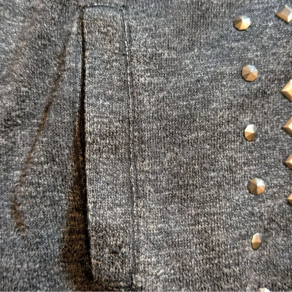 Miss Me Studded Jacket Womens Small Hoodie Faux Leather Statement - Picture 7 of 12